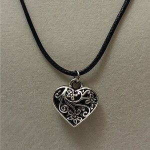 Silver Heart Pendant Necklace